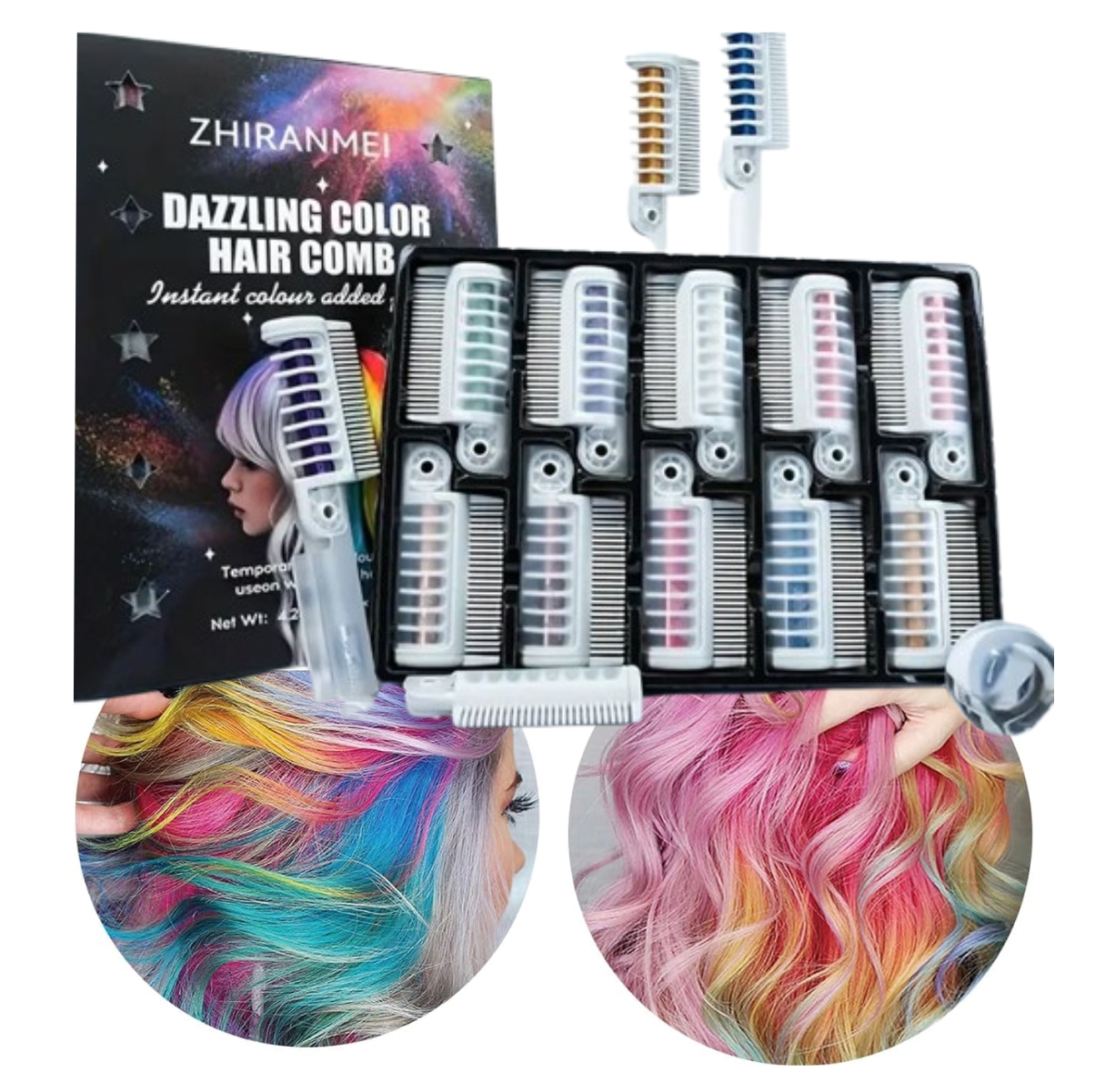 Miniatura 2 de Set Lápiz de Cabello Temporal Lavable